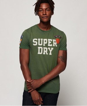 Superdry Upstate Wash Rövidujjú Férfi Pólók Zöld | WLBKH5124